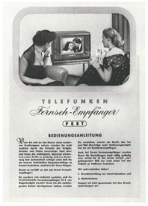 FE 8 von Telefunken, 1952